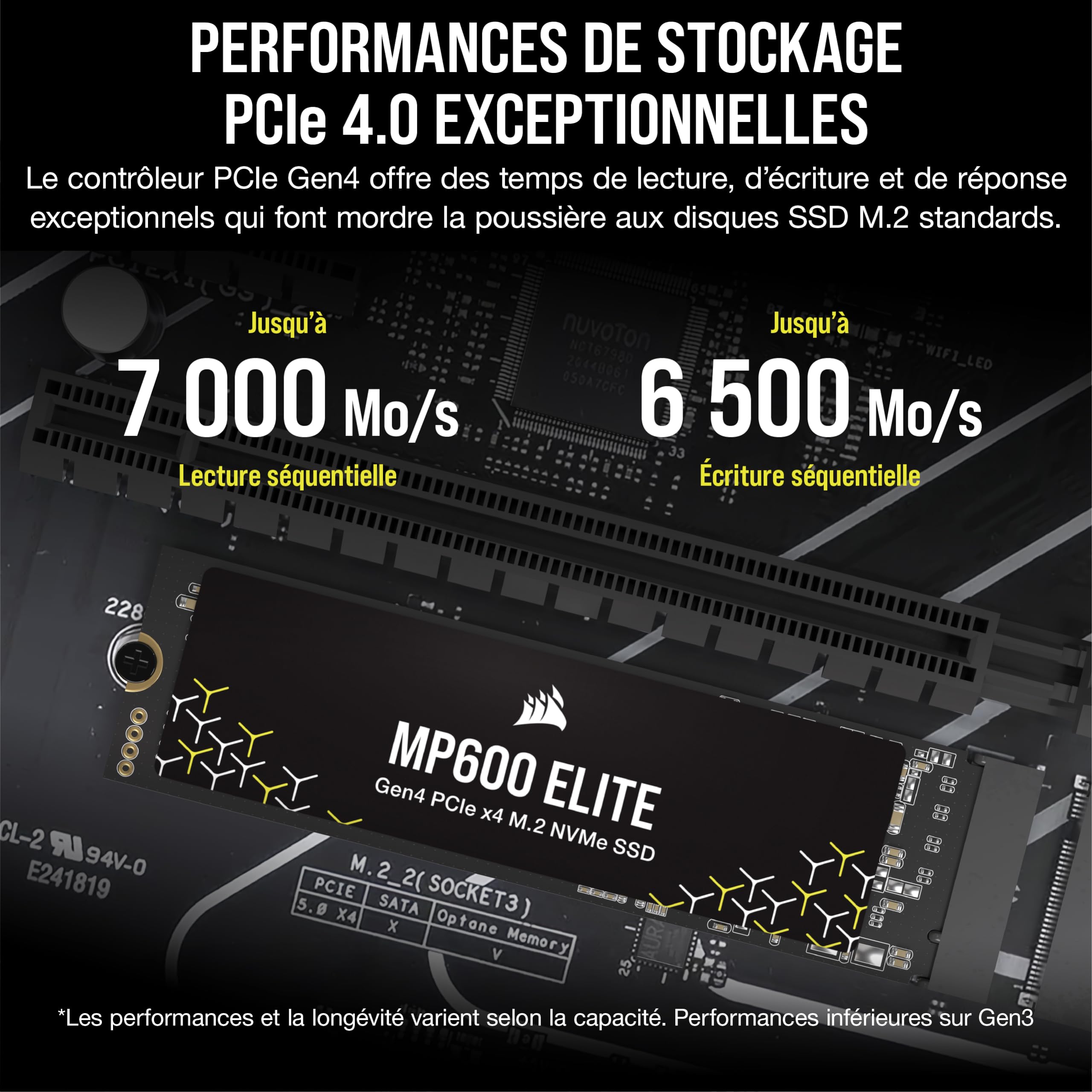 corsair-mp600-elite-2-to-ssd-m-2-2280-pcie-gen4-x4-nvme-noir image 2