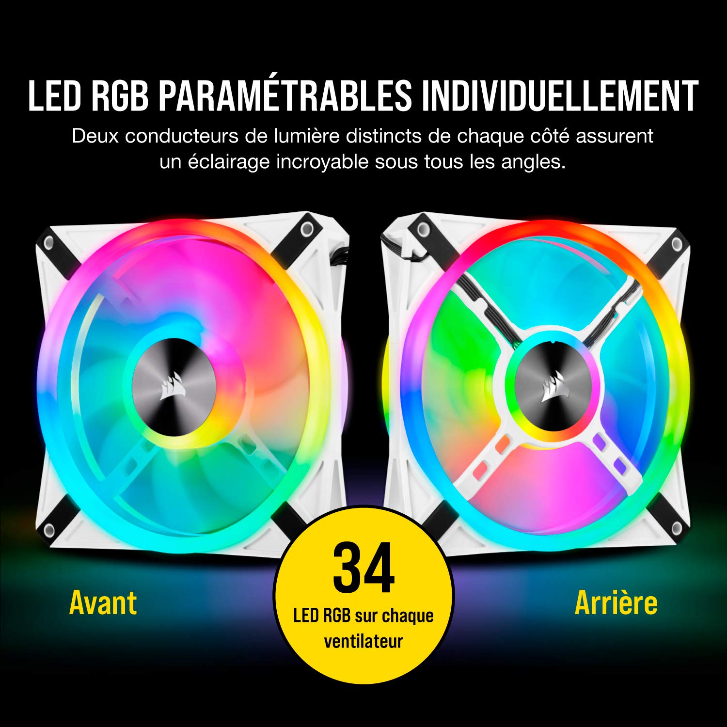 corsair-icue-ql140-rgb-blanc-ventilateur-pwm-140mm-34-led-1250-tr-min-pack-simpl image 5
