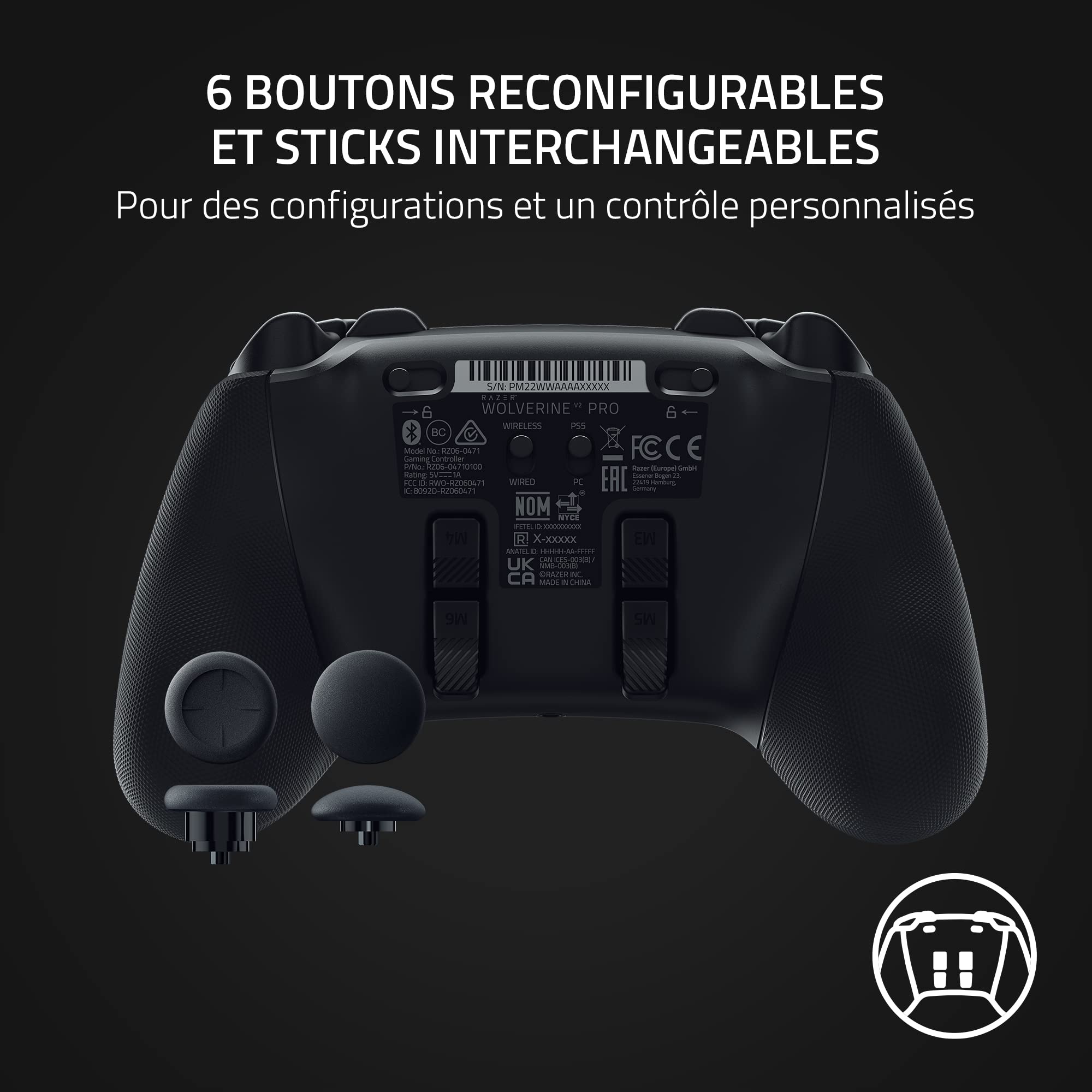 razer-wolverine-v2-pro-manette-sans-fil-ps5-pc-noir image 7
