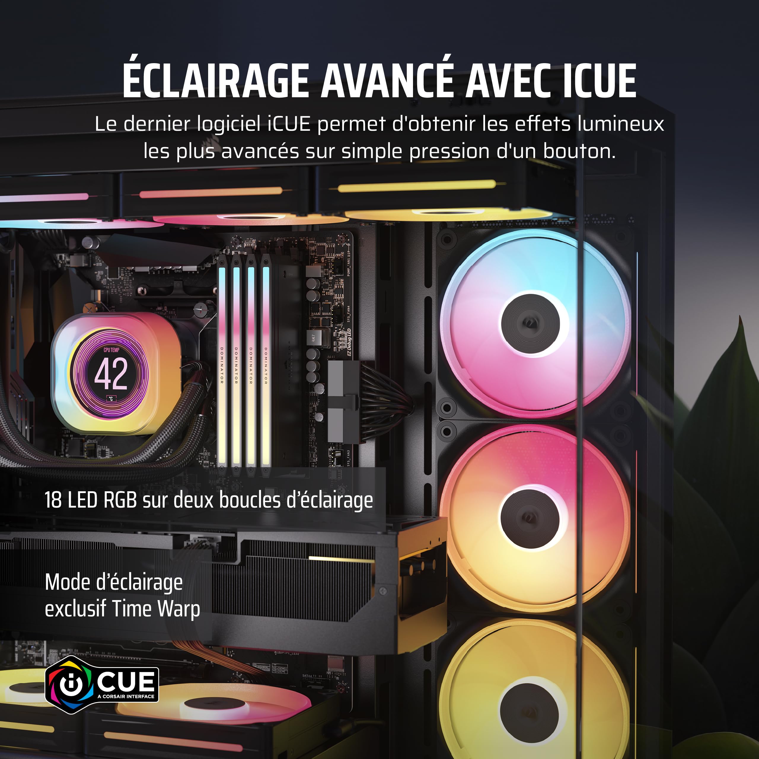 corsair-icue-link-lx120-r-rgb-120mm-kit-triple-ventilateurs-invers-s-noir image 4