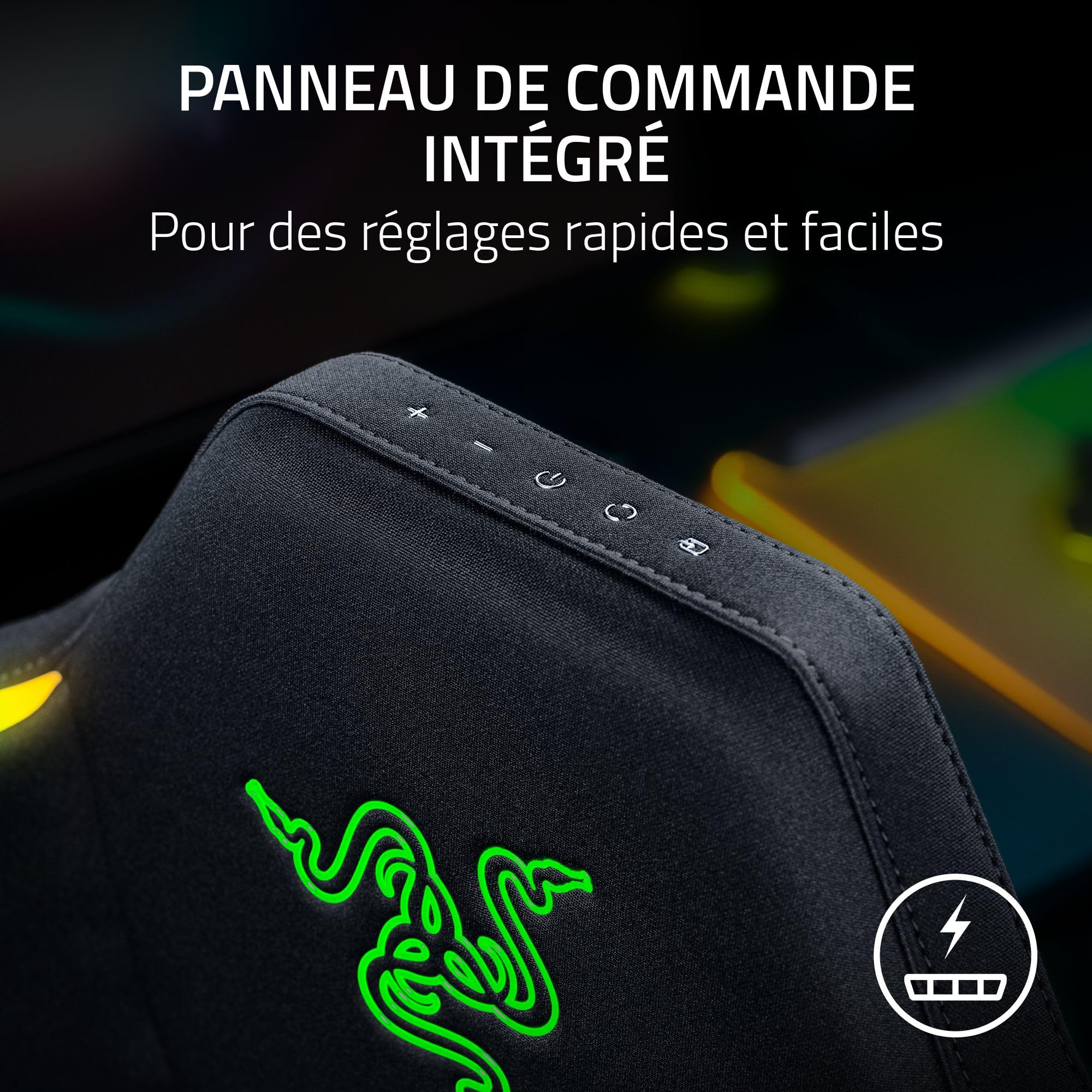 razer-soma-chroma-fauteuil-gaming-rgb-sans-fil-inclinable-155-noir image 6