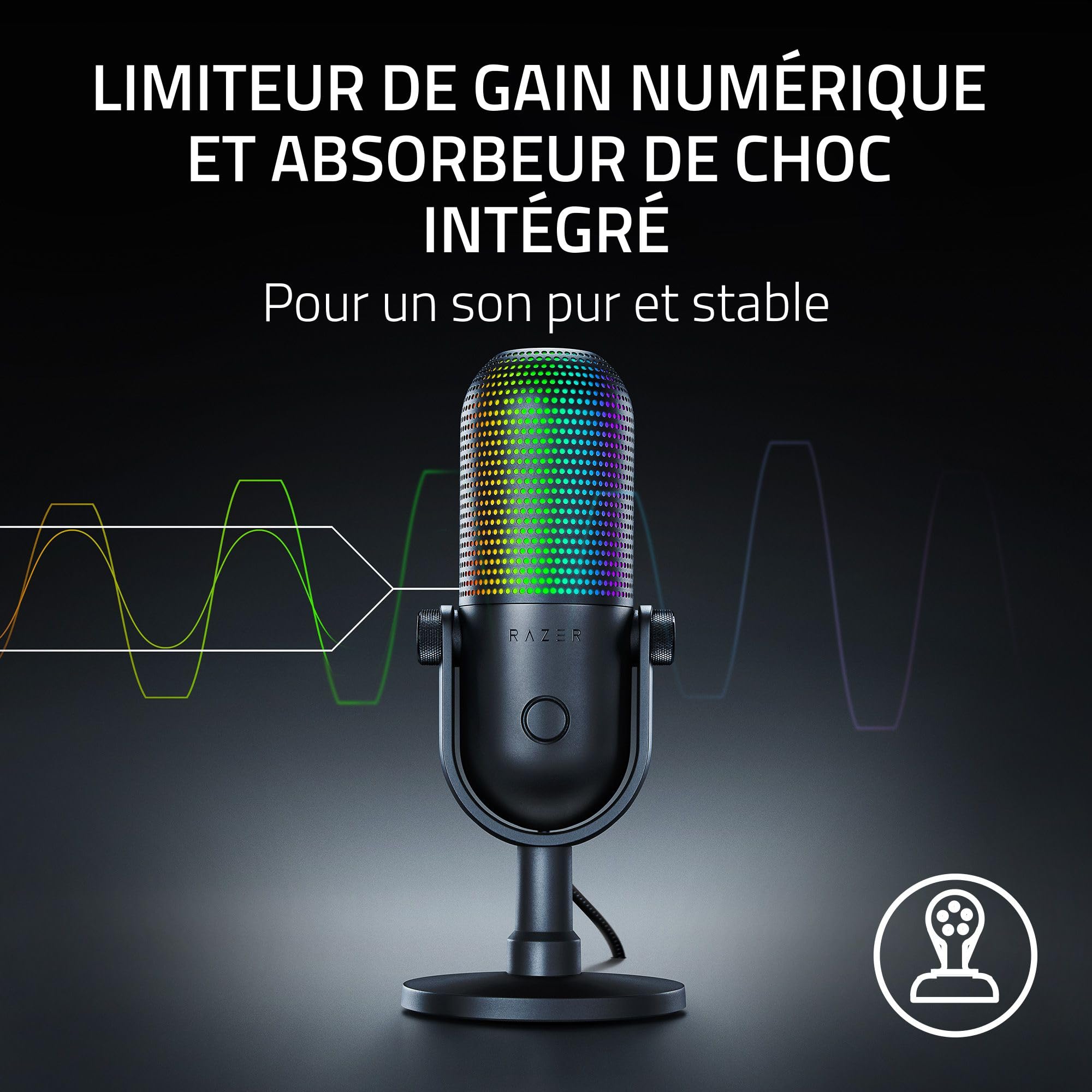 razer-seiren-v3-chroma-microphone-usb-rgb-tap-to-mute-noir image 5