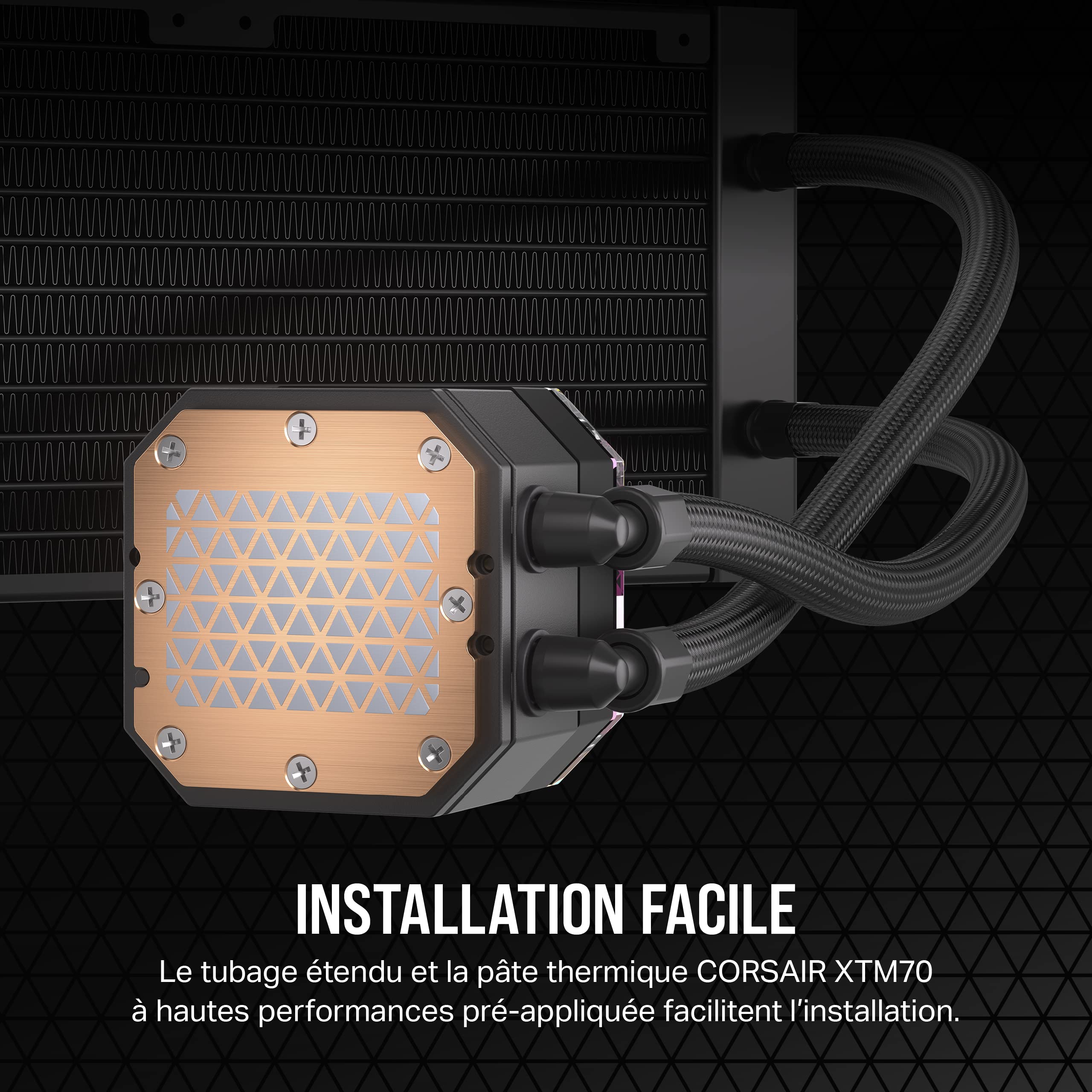 corsair-icue-h100i-elite-capellix-xt-refroidisseur-cpu-liquide-240mm-noir image 5