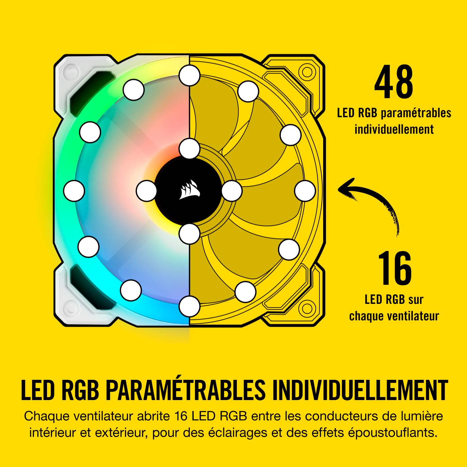 corsair-ll120-triple-pack-ventilateur-pc-120mm-rgb-dual-light-loop-lighting-node image 3