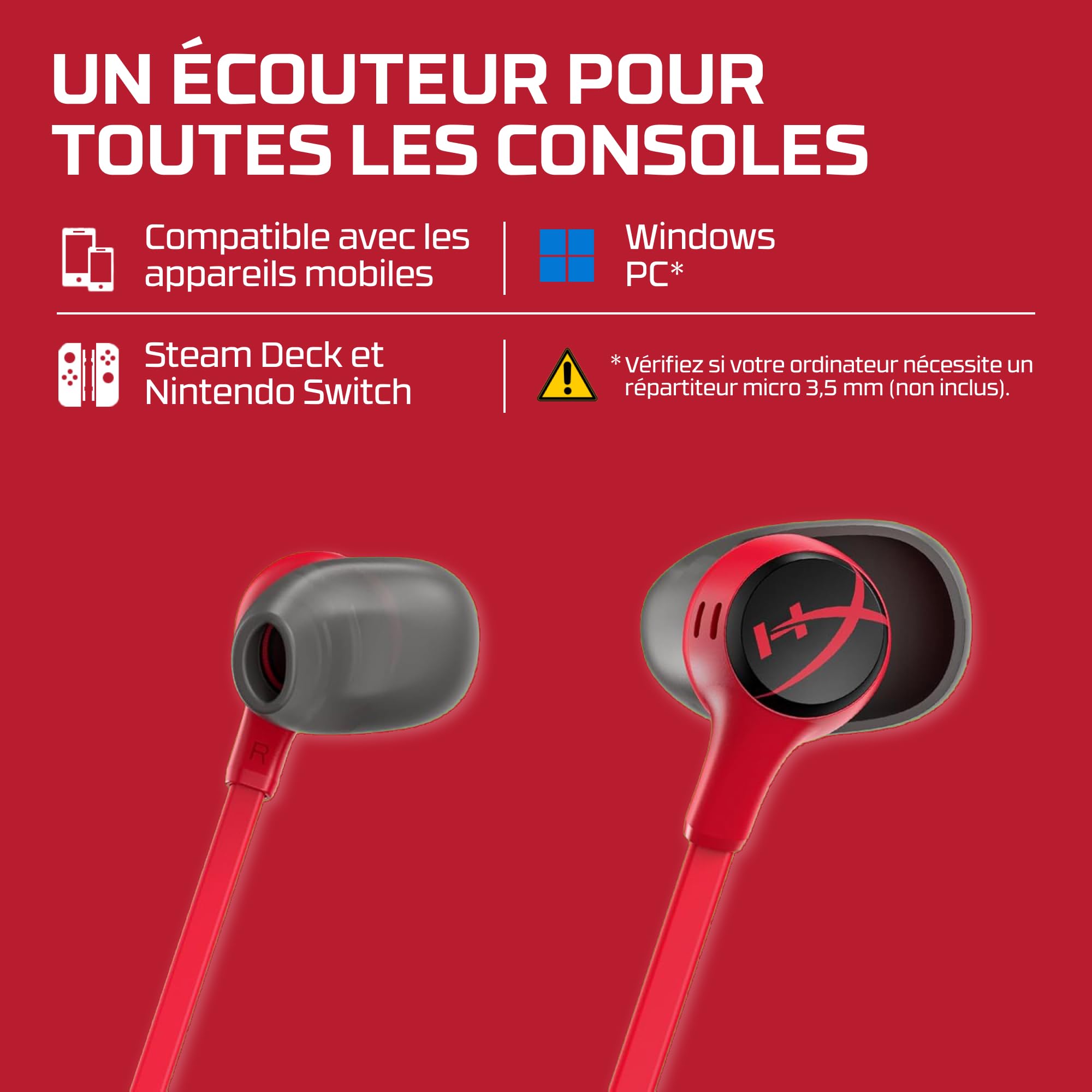 hyperx-cloud-earbuds-ii-couteurs-gaming-rouge-jack-3-5-mm image 4