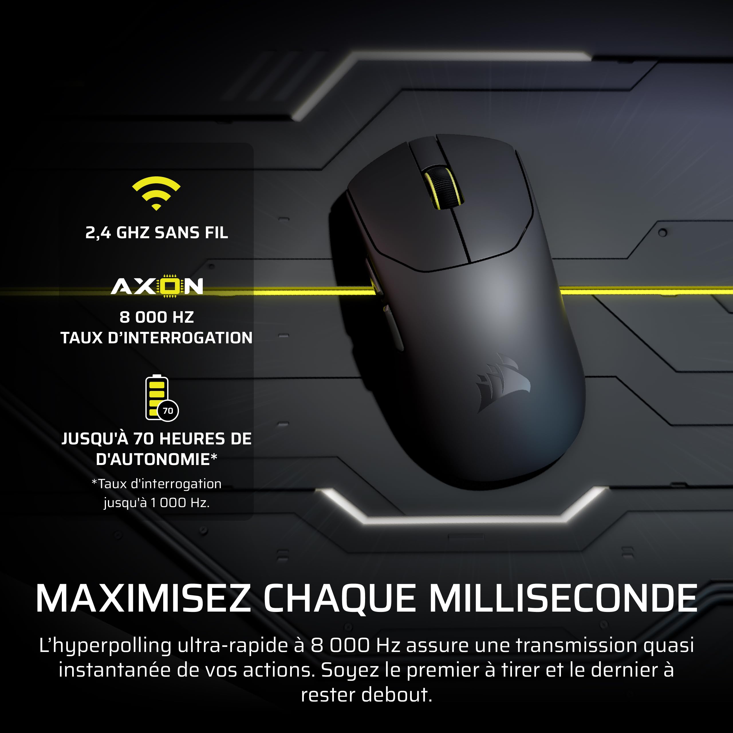corsair-sabre-v2-pro-ultralight-wireless-souris-gaming-33-000-dpi-noir image 5
