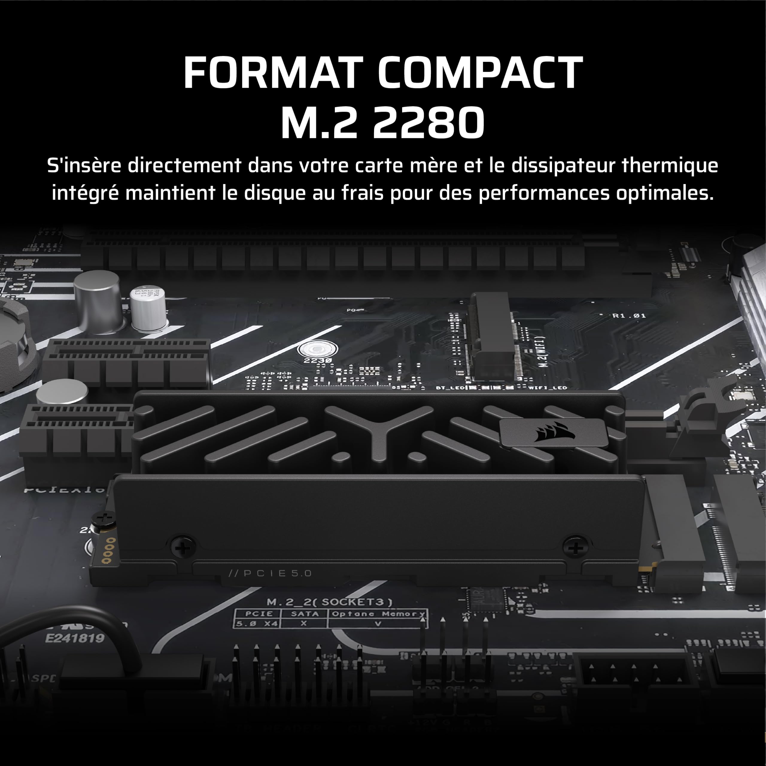 corsair-mp700-elite-4-to-ssd-m-2-nvme-pcie-5-0-avec-dissipateur image 6