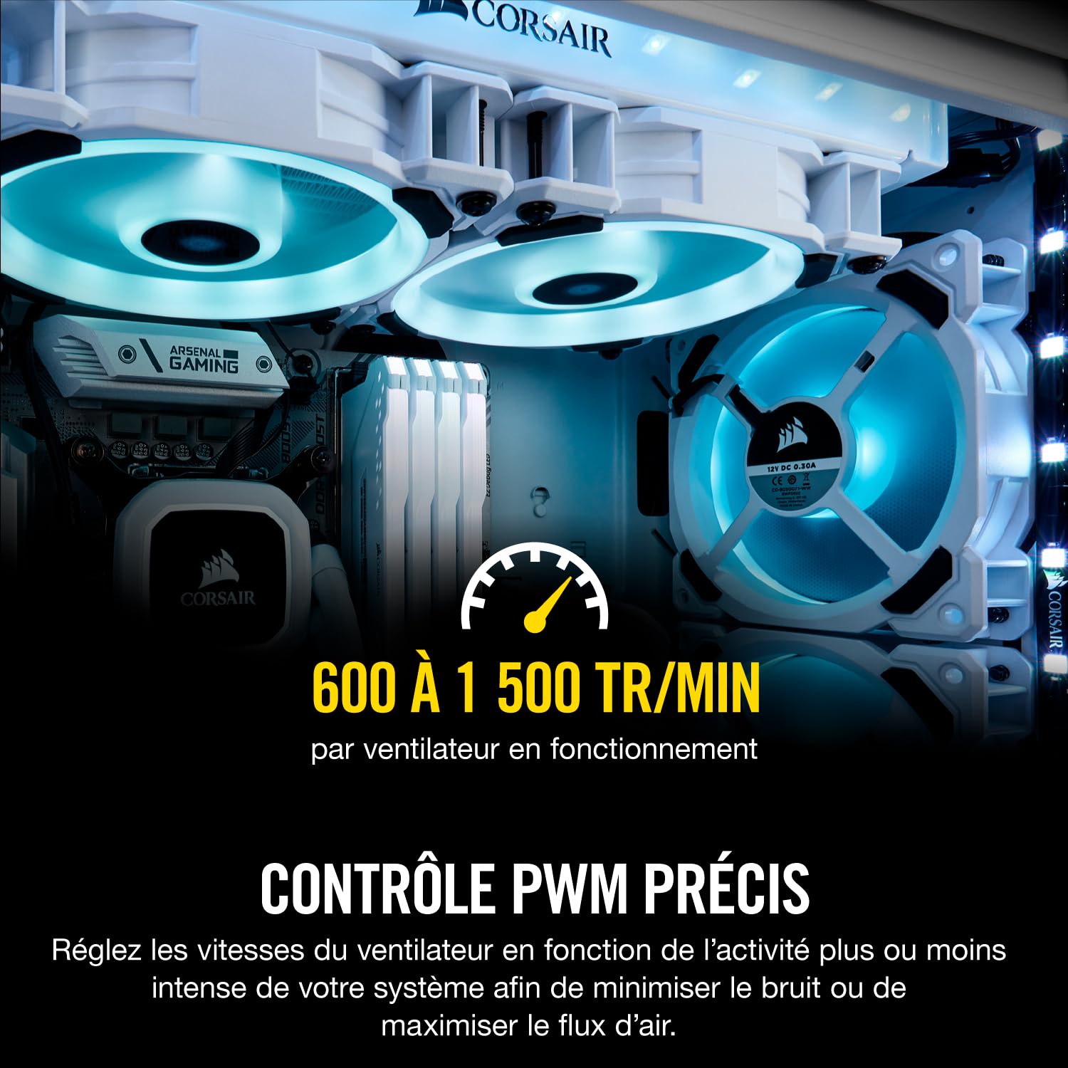 corsair-ll120-triple-pack-ventilateur-pc-120mm-rgb-dual-light-loop-lighting-node image 5