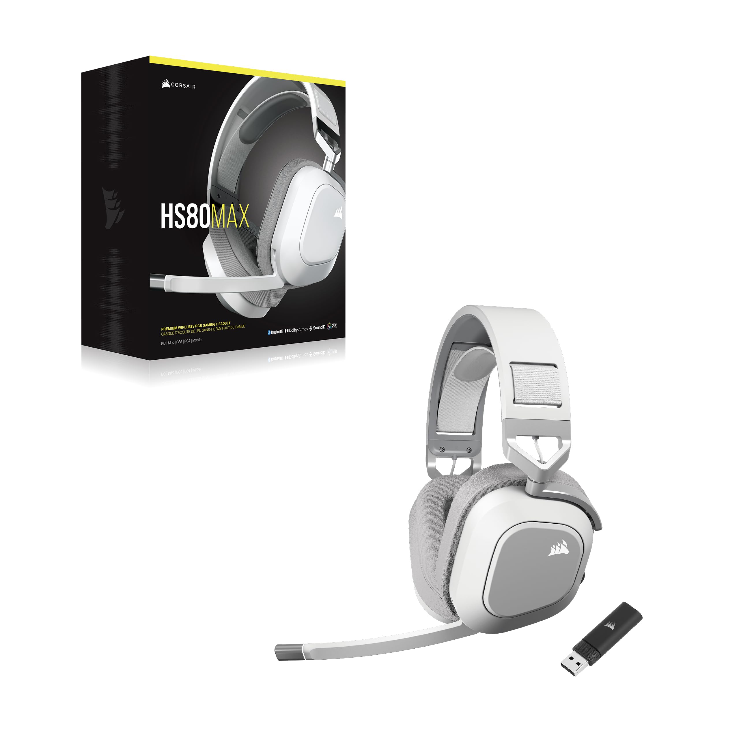 corsair-hs80-max-wireless-casque-gaming-bluetooth-dolby-atmos-blanc image 8
