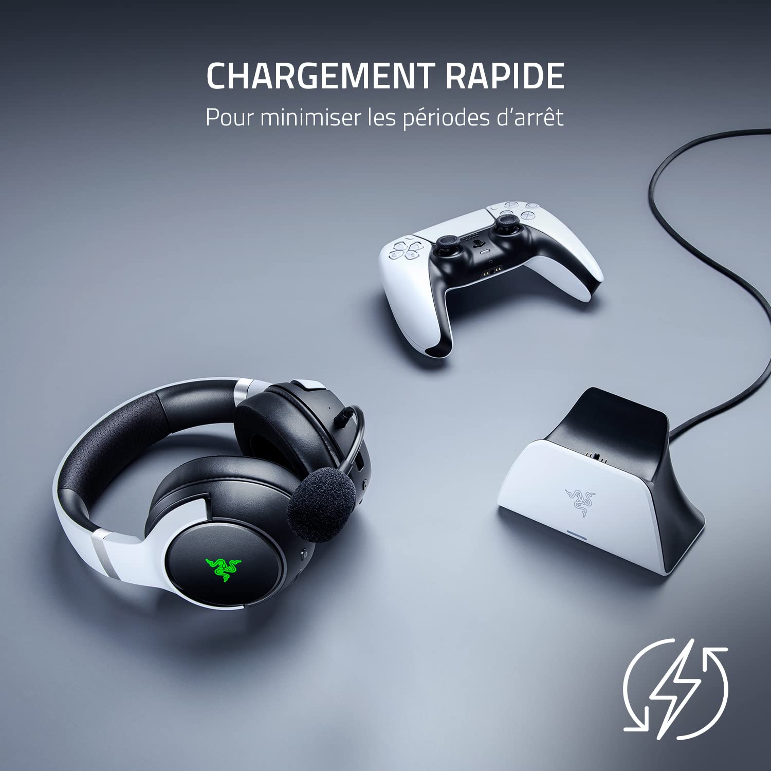 razer-quick-charging-stand-pour-manette-ps5-dualsense-rose image 2
