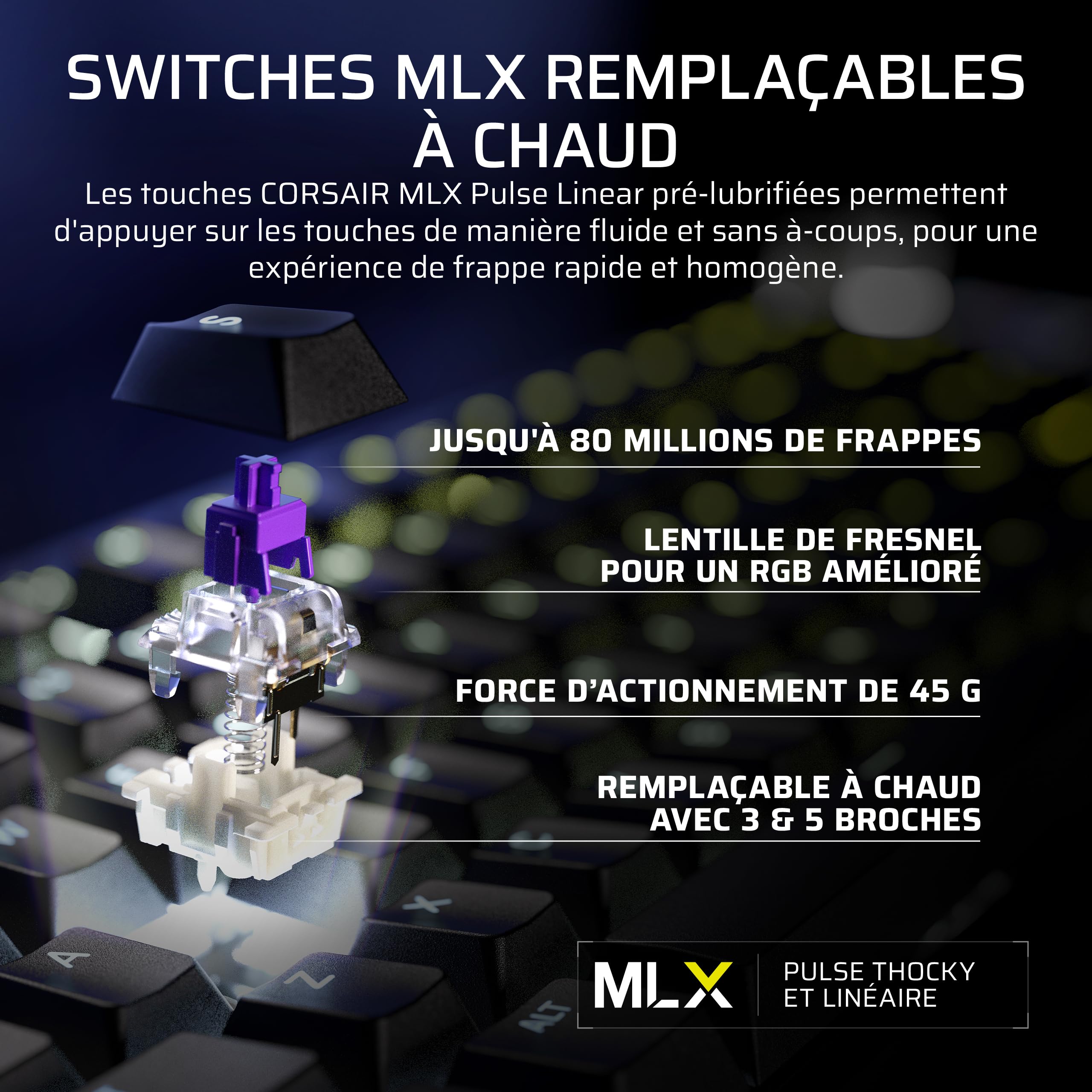 corsair-galleon-100-sd-clavier-m-canique-filaire-azerty-fr-noir-stream-deck-8000 image 8
