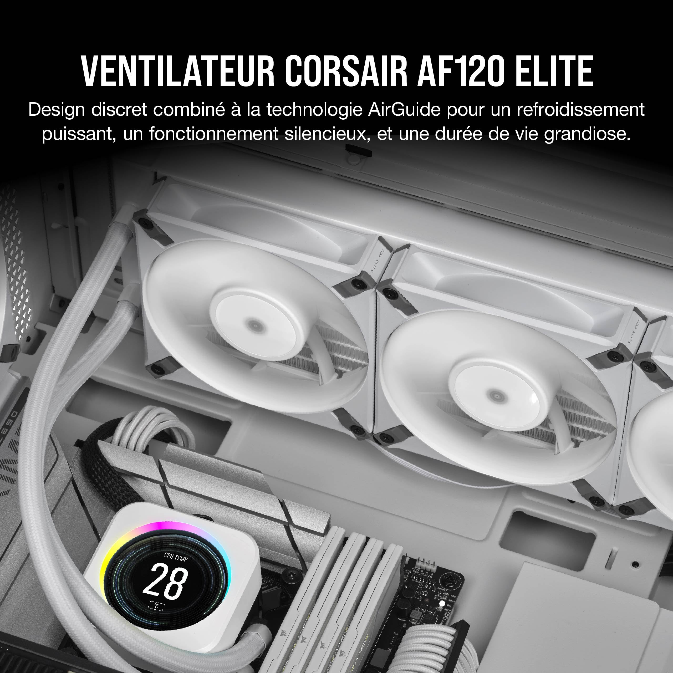 corsair-icue-af120-rgb-elite-kit-de-3-ventilateurs-120mm-pwm-noir image 2